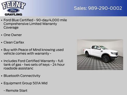 Used 2020 Ford Ranger Lariat w/ Equipment Group 501A Mid image 4