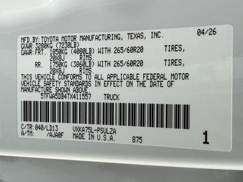 New 2026 Toyota Tundra Limited AWD/4WD image 30