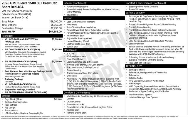 New 2026 GMC Sierra 1500 SLT AWD/4WD image 33