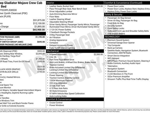 Used 2023 Jeep Gladiator Mojave w/ Trailer Tow Package AWD/4WD image 2