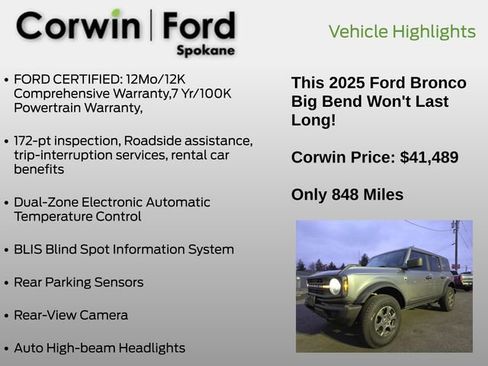 Used 2025 Ford Bronco Big Bend image 6