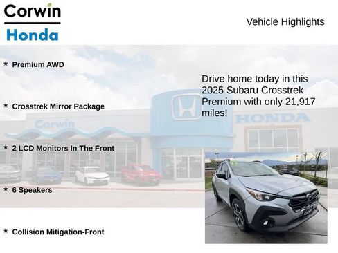 Used 2025 Subaru Crosstrek 2.5i Premium w/ Crosstrek Mirror Package AWD/4WD image 6