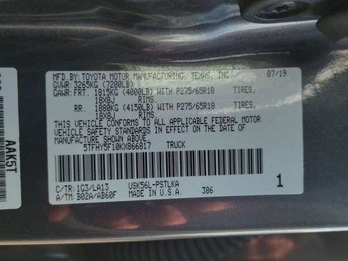 Certified 2019 Toyota Tundra Limited AWD/4WD image 25