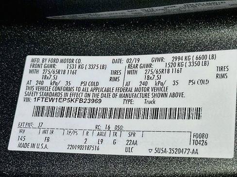 Certified 2019 Ford F150 XLT w/ Equipment Group 302A Luxury image 21