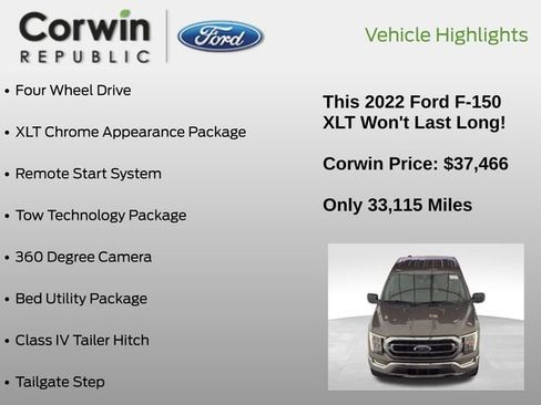 Used 2022 Ford F150 XLT w/ Equipment Group 302A High image 7