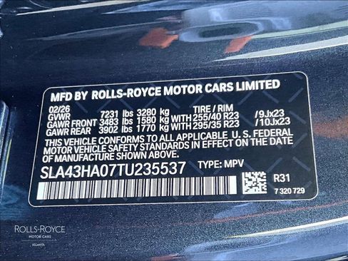 New 2026 Rolls-Royce Cullinan Black Badge AWD/4WD image 12