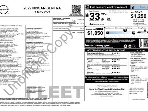 Used 2022 Nissan Sentra SV FWD image 2