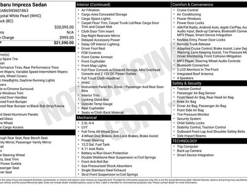 Used 2022 Subaru Impreza 2.0i image 19