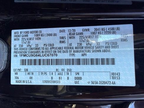Used 2020 Ford Escape SE AWD/4WD image 47