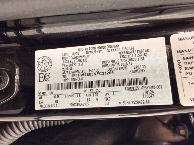 Used 2022 Ford F150 XLT w/ Equipment Group 302A High AWD/4WD image 53