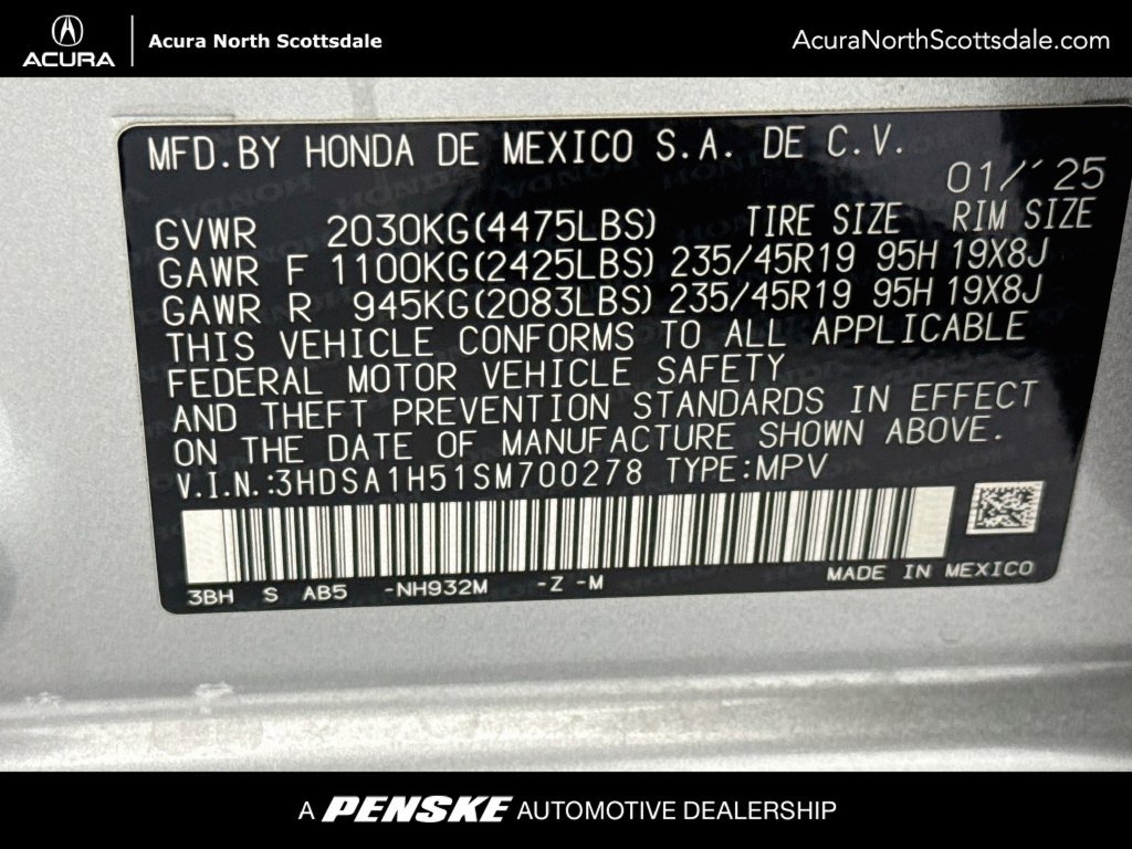 Certified 2025 Acura ADX A-Spec FWD image 35