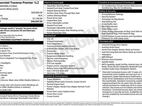 Used 2019 Chevrolet Traverse Premier FWD image 13