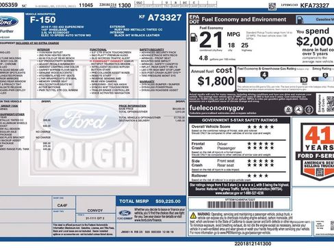 Used 2019 Ford F150 Platinum w/ Trailer Tow Package RWD image 7