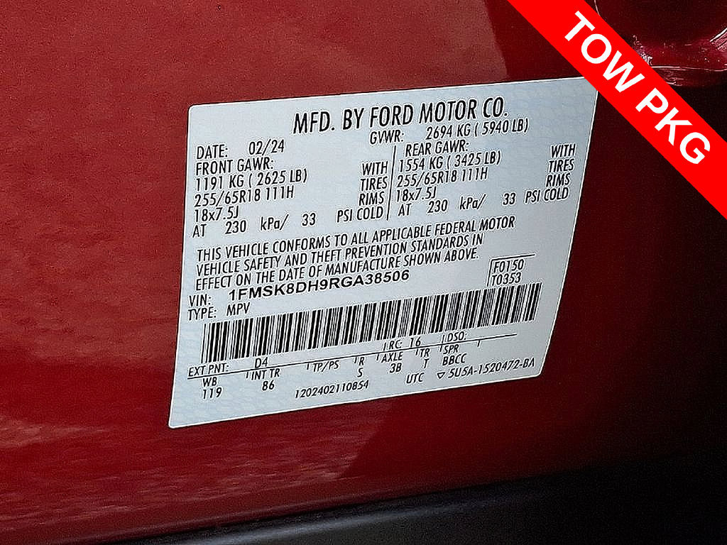 Used 2024 Ford Explorer XLT w/ Class IV Trailer Tow Package AWD/4WD image 28