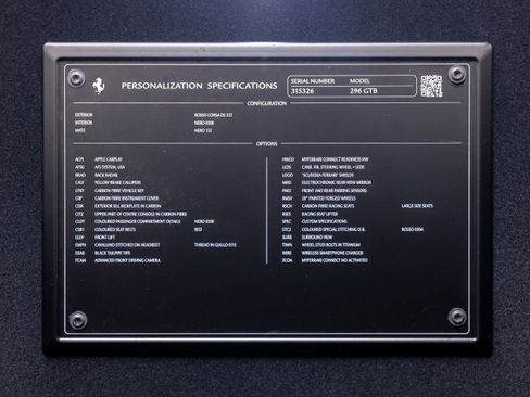Certified 2025 Ferrari 296 GTB RWD image 15