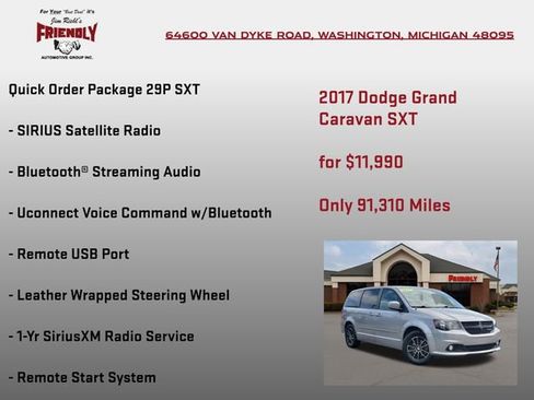 Used 2017 Dodge Grand Caravan SXT w/ Driver Convenience Group FWD image 15