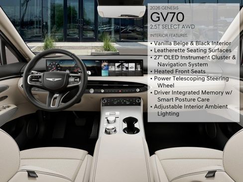 New 2026 Genesis GV70 2.5T Select AWD/4WD image 15