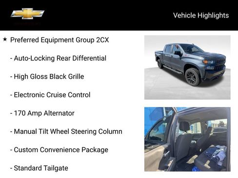 Used 2021 Chevrolet Silverado 1500 Custom Trail Boss w/ Safety Confidence Package AWD/4WD image 13