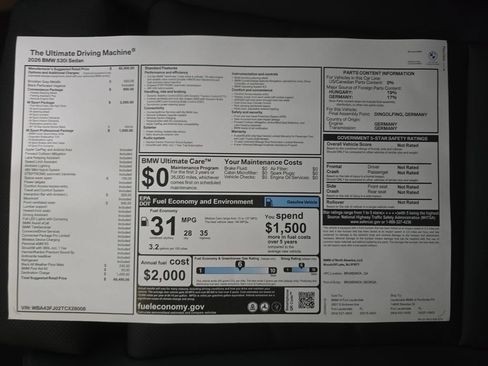 New 2026 BMW 530i w/ M Sport Package image 26