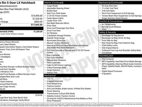 Used 2016 Kia Rio LX w/ Power Package FWD image 2