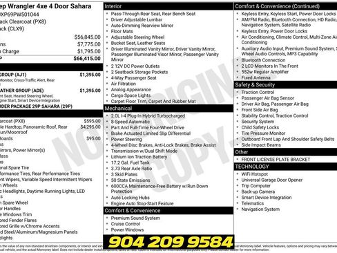 Used 2023 Jeep Wrangler Unlimited Sahara w/ Cold Weather Group AWD/4WD image 39