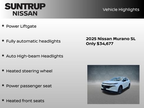 Certified 2025 Nissan Murano SL AWD/4WD image 16