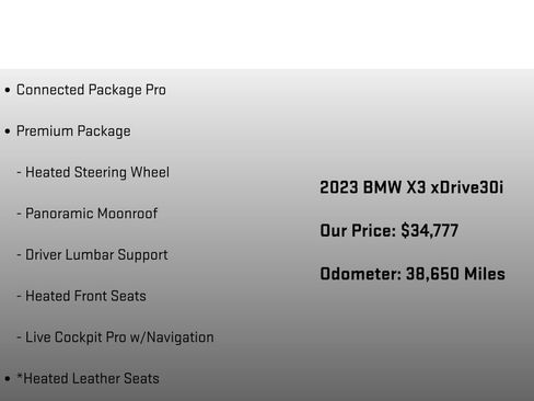 Used 2023 BMW X3 xDrive30i w/ Premium Package image 6