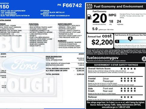 Used 2023 Ford F150 XLT w/ Equipment Group 302A High image 3