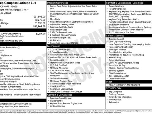 Used 2024 Jeep Compass Latitude w/ Sun and Sound Group AWD/4WD image 36