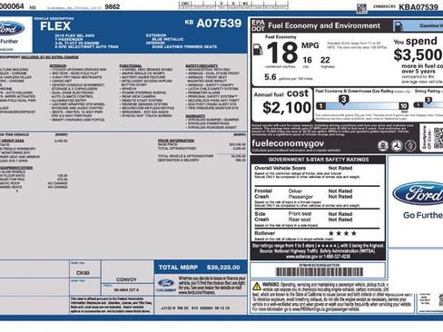 Used 2019 Ford Flex SEL w/ Equipment Group 202A AWD/4WD image 2
