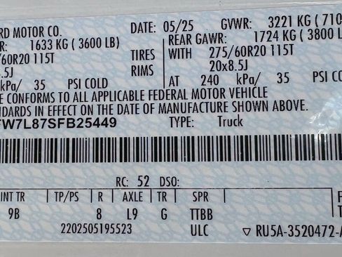 New 2025 Ford F150 Platinum w/ Equipment Group 702A High image 85