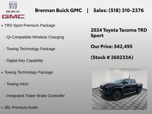 Used 2024 Toyota Tacoma TRD Sport w/ TRD Sport Premium Package AWD/4WD image 18