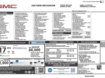 New 2026 GMC Yukon Elevation w/ LPO, Floor Liner Package