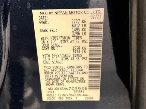 Used 2021 Nissan Frontier PRO-4X w/ Pro-4x Utility Package image 40