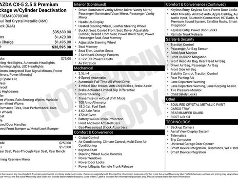 Used 2025 MAZDA CX-5 AWD 2.5 S w/ Premium Plus Pkg image 36