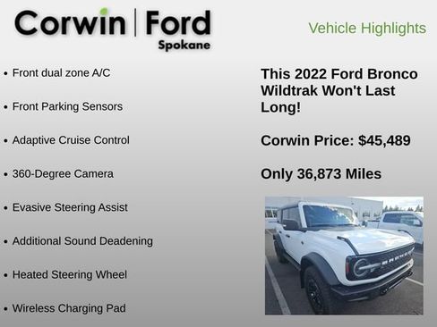 Used 2022 Ford Bronco Wildtrak AWD/4WD image 18