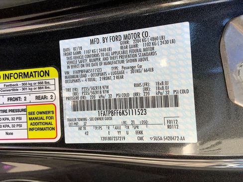 Used 2019 Ford Mustang GT Premium w/ Ford Safe & Smart Package image 32