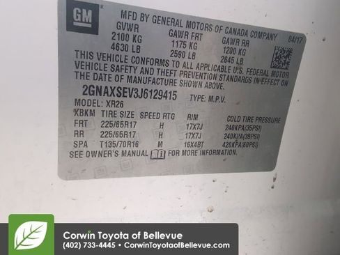 Used 2018 Chevrolet Equinox LT w/ Sun & Infotainment Package image 47