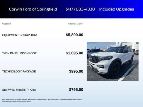 Used 2023 Ford Explorer ST w/ Equipment Group 401A AWD/4WD image 6