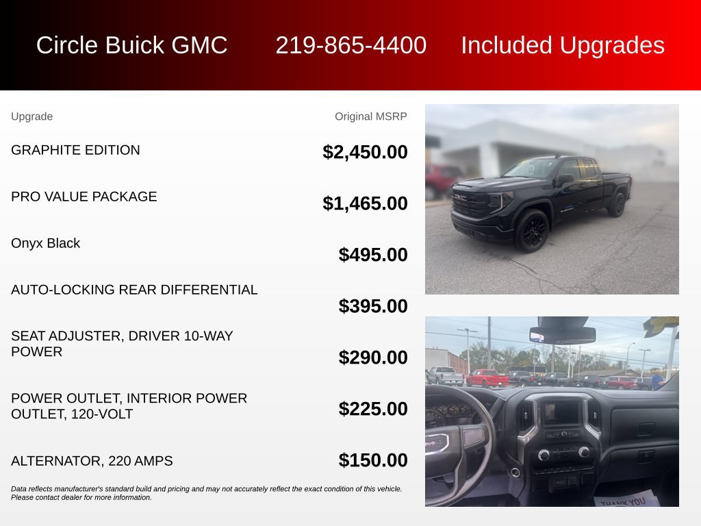 Used 2024 GMC Sierra 1500 Pro w/ Graphite Edition AWD/4WD image 3