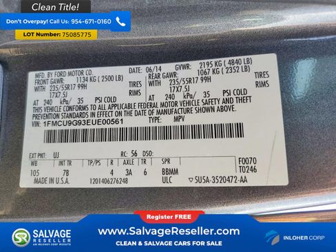 Used 2014 Ford Escape SE AWD/4WD image 16