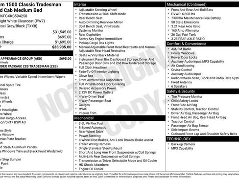 Used 2019 RAM 1500 Tradesman w/ Chrome Appearance Group RWD image 1