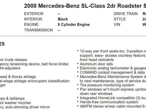 Used 2008 Mercedes-Benz SL 550 image 17