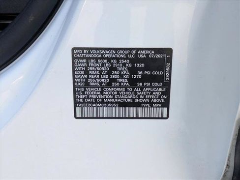 Used 2021 Volkswagen Atlas Cross Sport SEL w/ Luggage Net & Mats Package FWD image 25