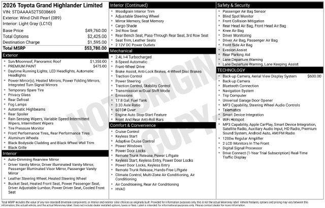 Used 2026 Toyota Grand Highlander FWD image 2