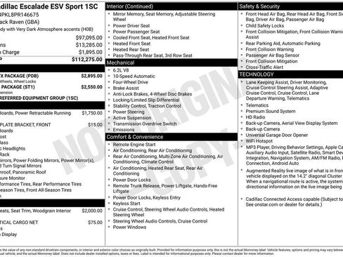 Used 2023 Cadillac Escalade ESV Sport w/ LPO, ONYX Package AWD/4WD image 46
