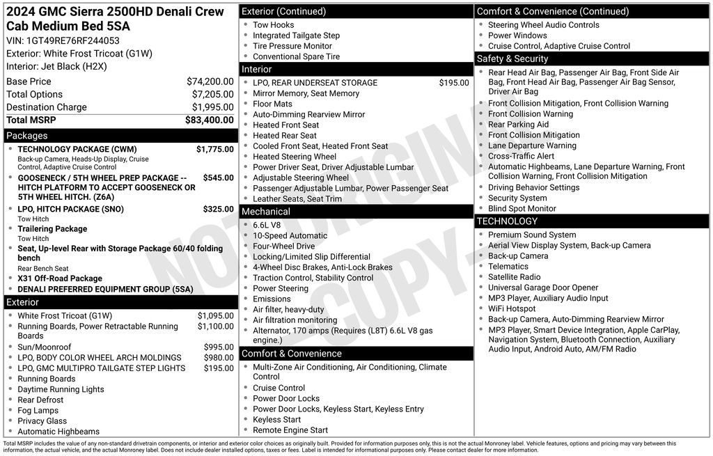 Used 2024 GMC Sierra 2500 Denali w/ Technology Package AWD/4WD image 5