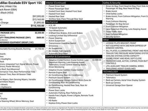 Used 2023 Cadillac Escalade ESV Sport w/ Touring Package AWD/4WD image 11