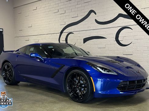 Used 2016 Chevrolet Corvette Stingray Coupe w/ Carbon Flash Badge Package RWD image 1