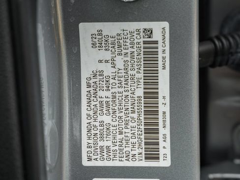 Certified 2023 Honda Civic Sport image 34
